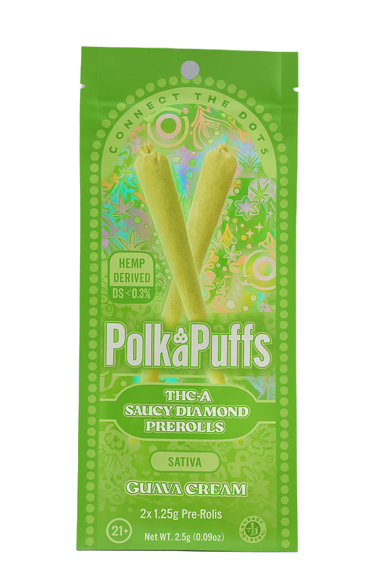 Polka Puffs THC-A Saucy Diamond 2x 1.5g Pre-Roll